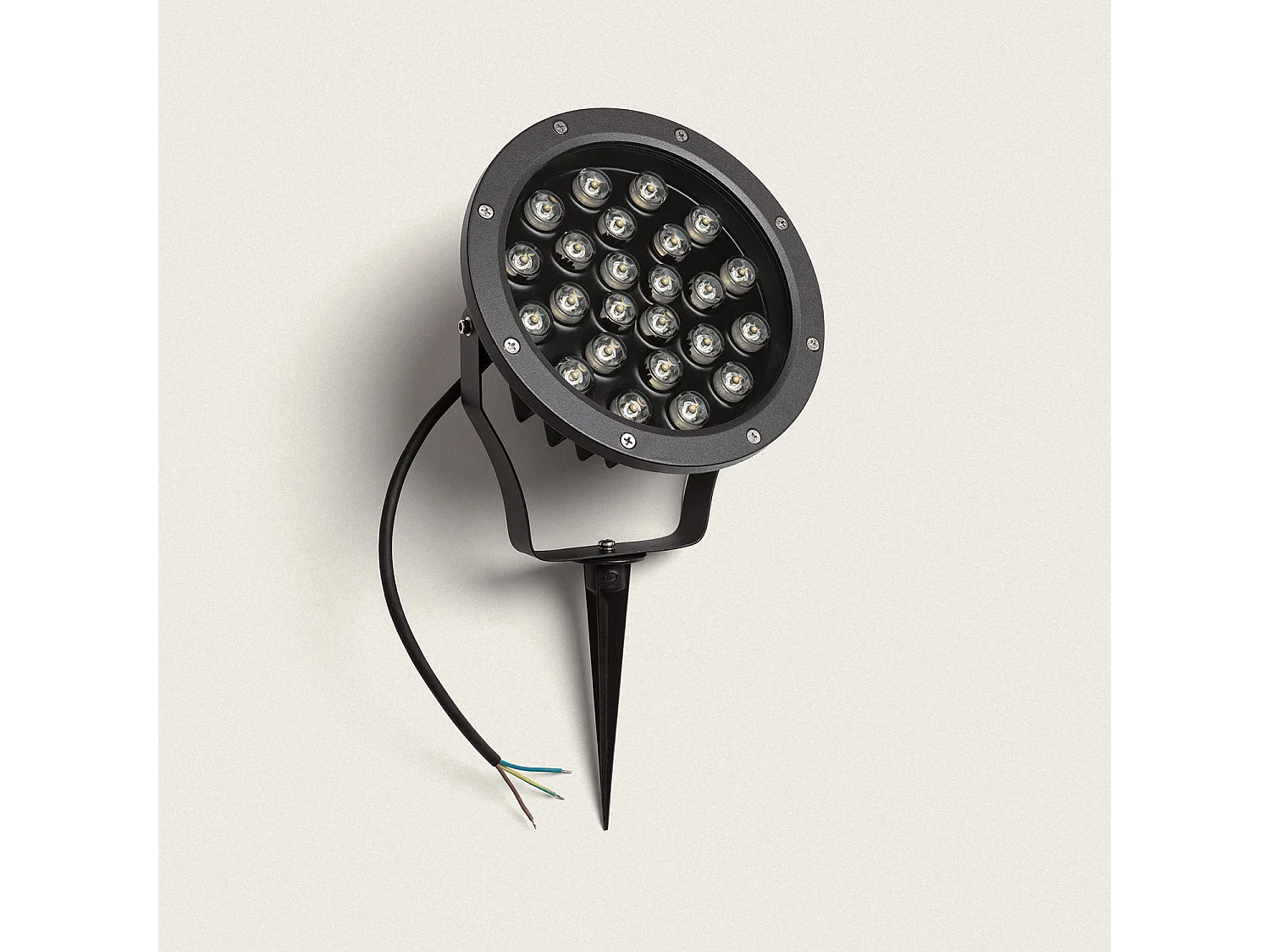 Foco Exterior LED 24W IP67 con Pincho Colmar 3000K Blanco Cálido