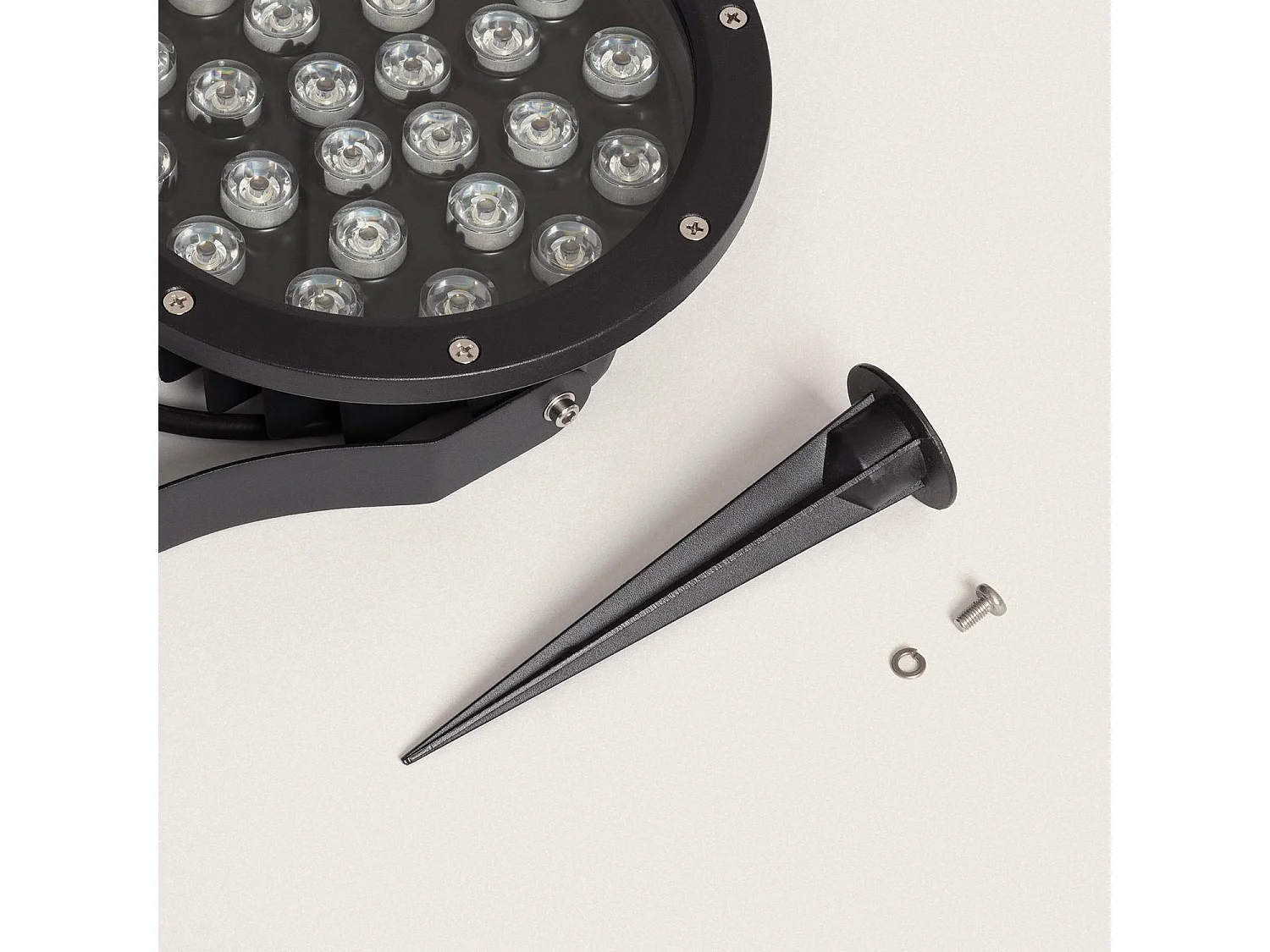 Foco Exterior LED 24W IP67 con Pincho Colmar 3000K Blanco Cálido