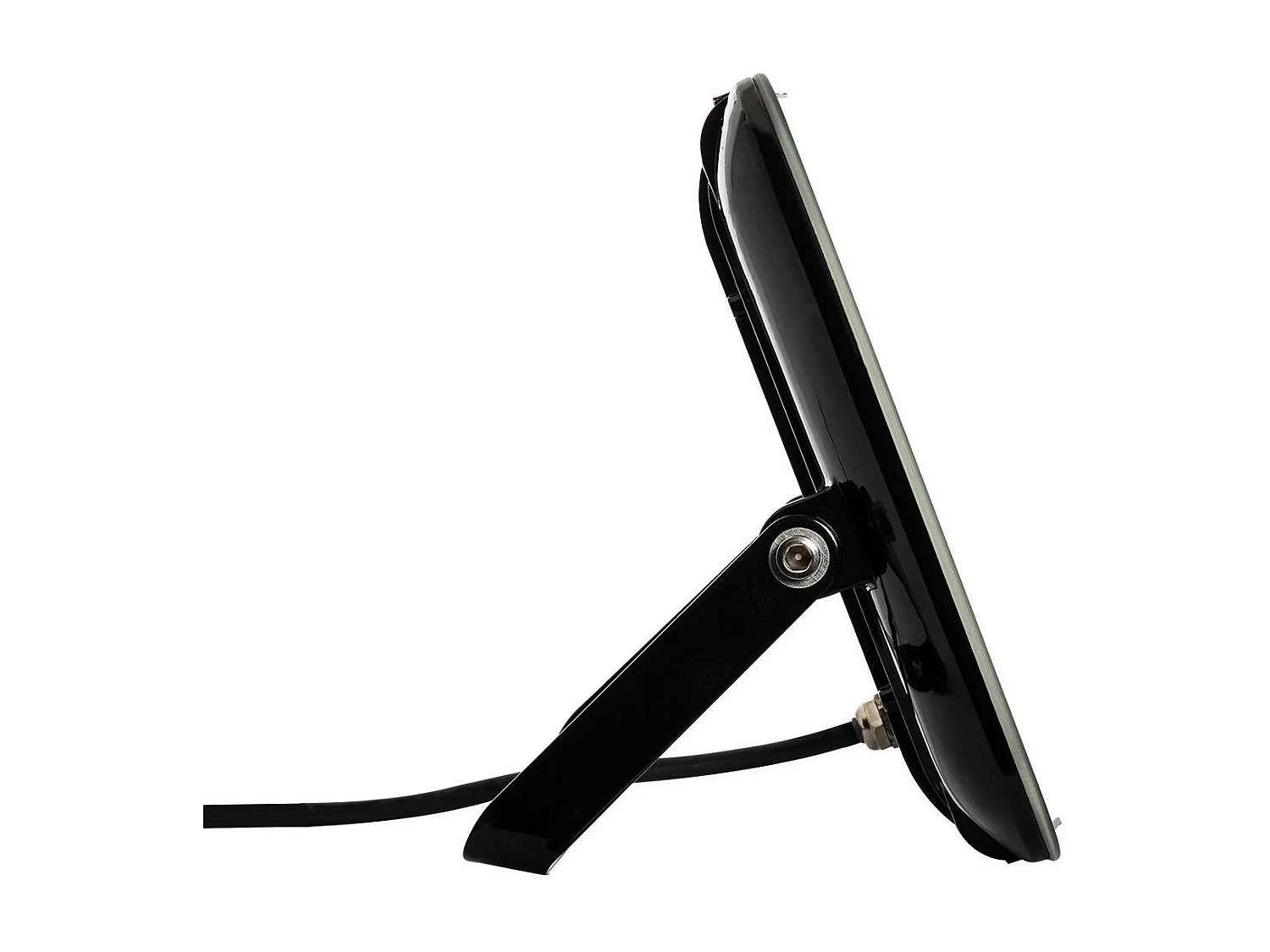 Proiettore LED 100W 120lm/W IP65 Slim Vetro Nero Bianco Caldo 3000K