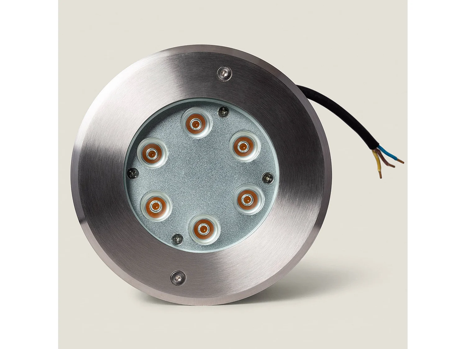 Foco Exterior LED 7W Empotrable Suelo Inox Veyra 3000K Blanco Cálido