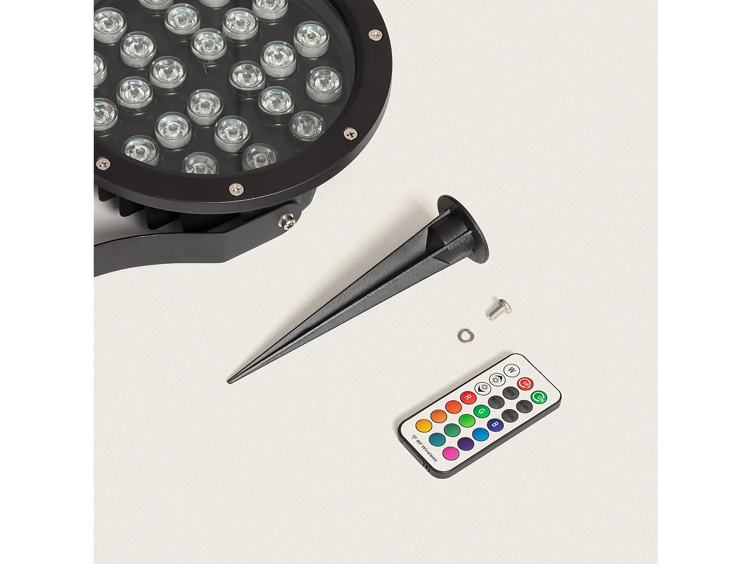 Spot Extérieur LED 24W RGB Colmar sur Piquet  RGB