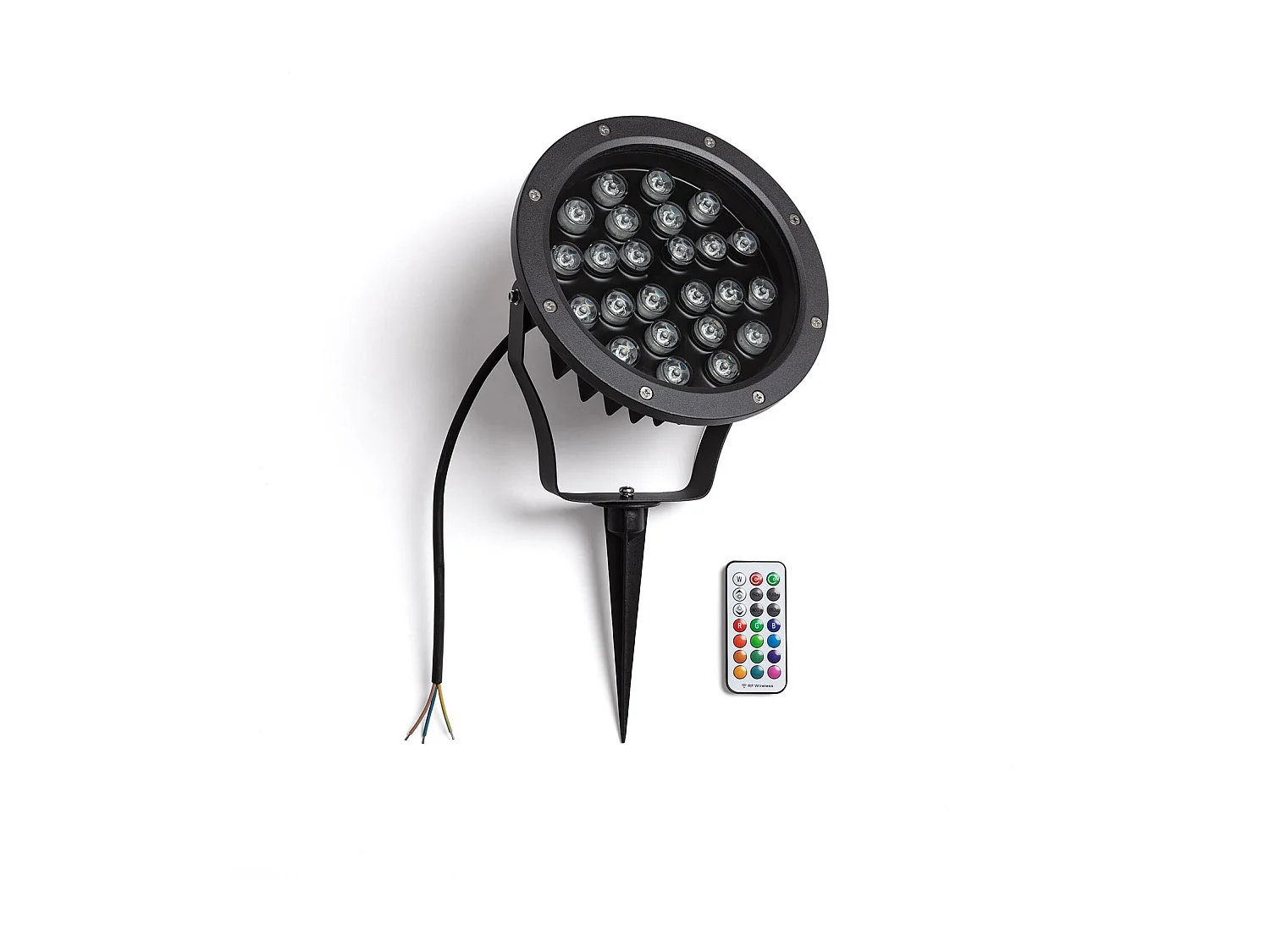Spot Extérieur LED 24W RGB Colmar sur Piquet  RGB