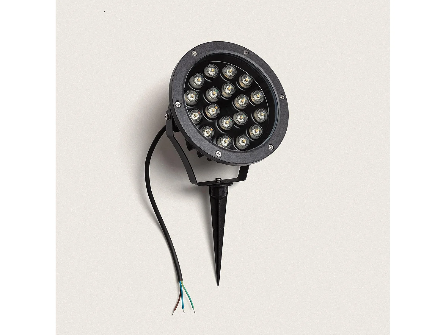 Foco Exterior LED 18W IP67 con Pincho Colmar 3000K Blanco Cálido