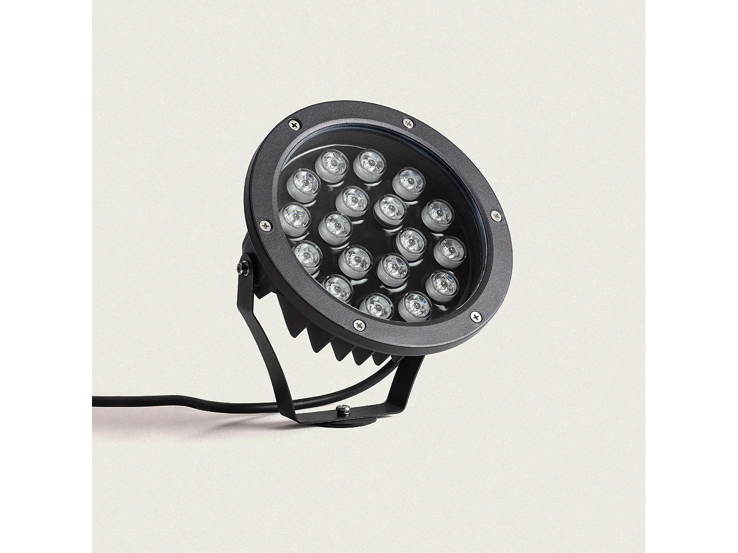 Spot Extérieur LED 18W IP67 Colmar sur Piquet 3000K Blanc chaud