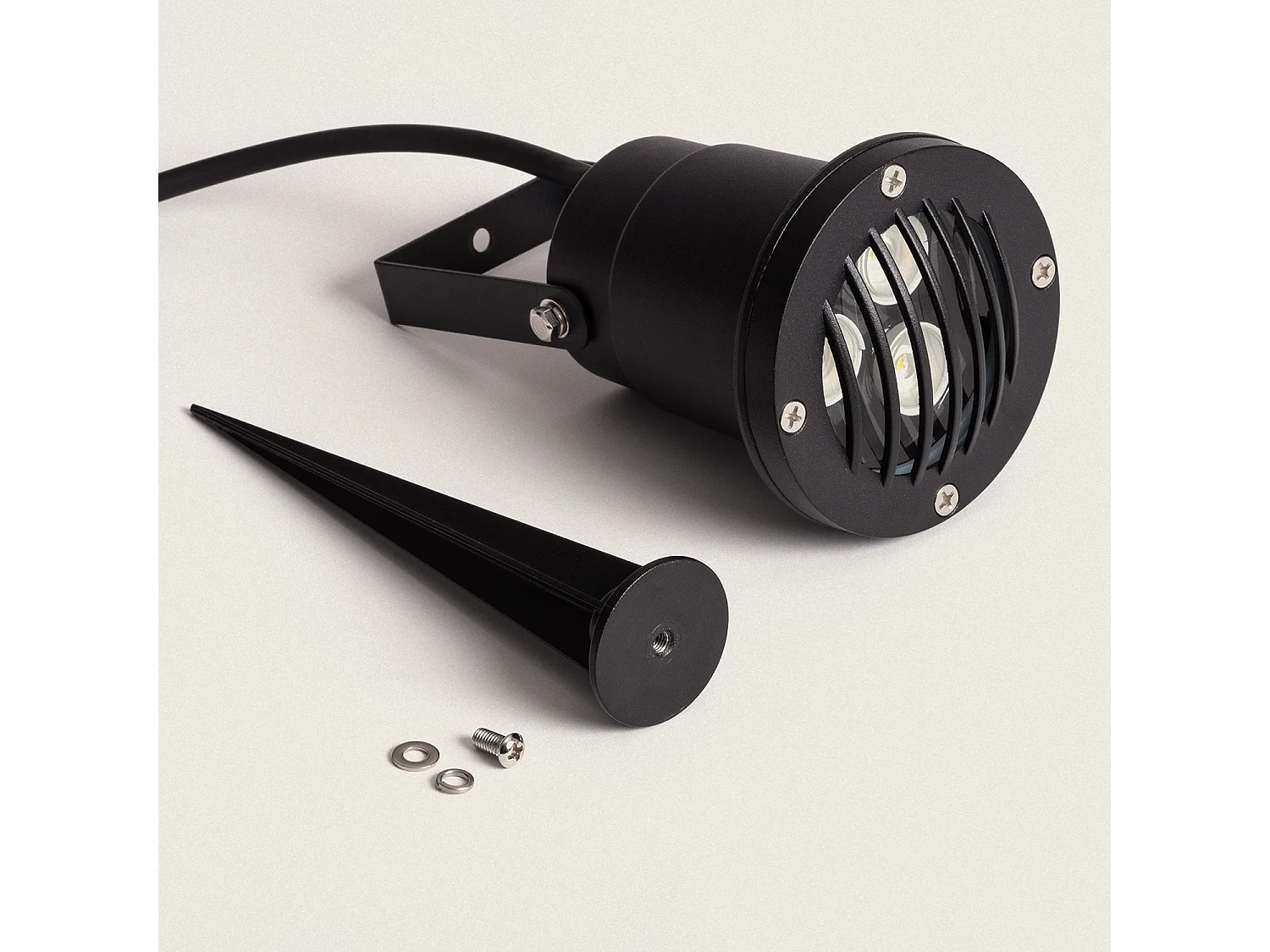 Foco Exterior LED 3W con Pincho Gotham 3000K Blanco Cálido