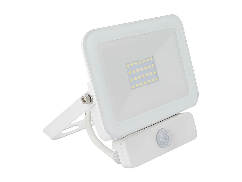 Proiettore LED Slim 20W 120lm/W IP65 con Sensore di Movimento PIR 4000K Bianco Naturale
