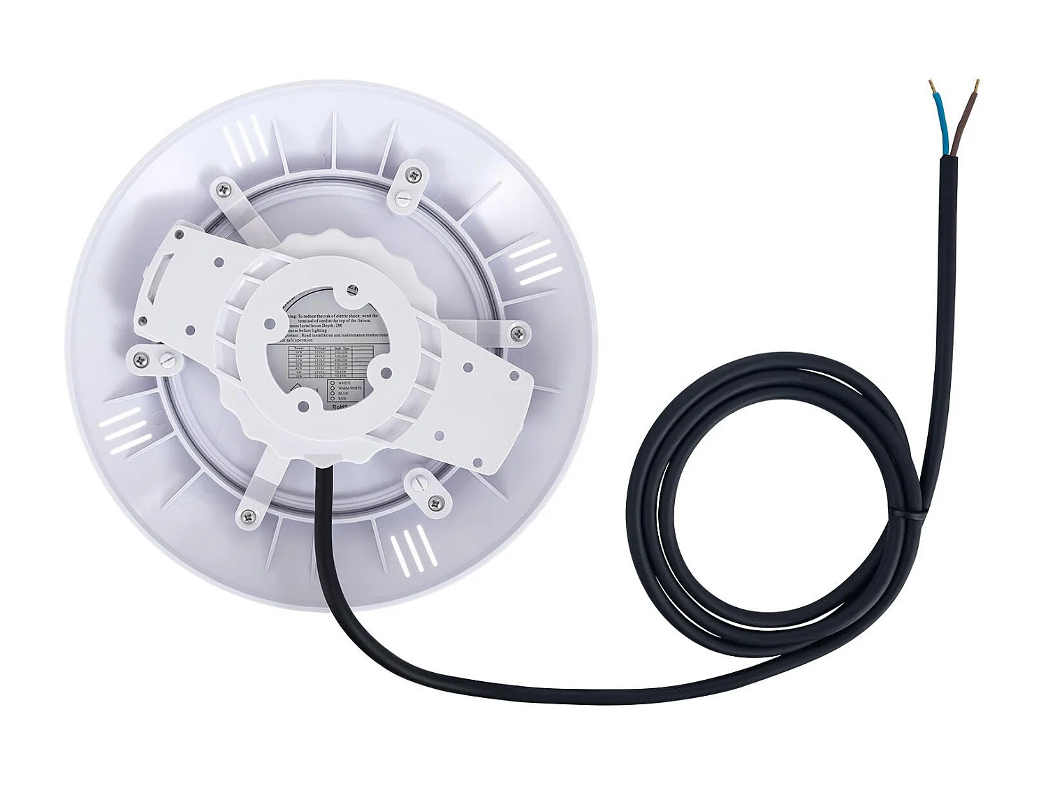 Foco Piscina Superficie LED Sumergible 12V AC/DC IP68 35W 6000K Blanco Frío