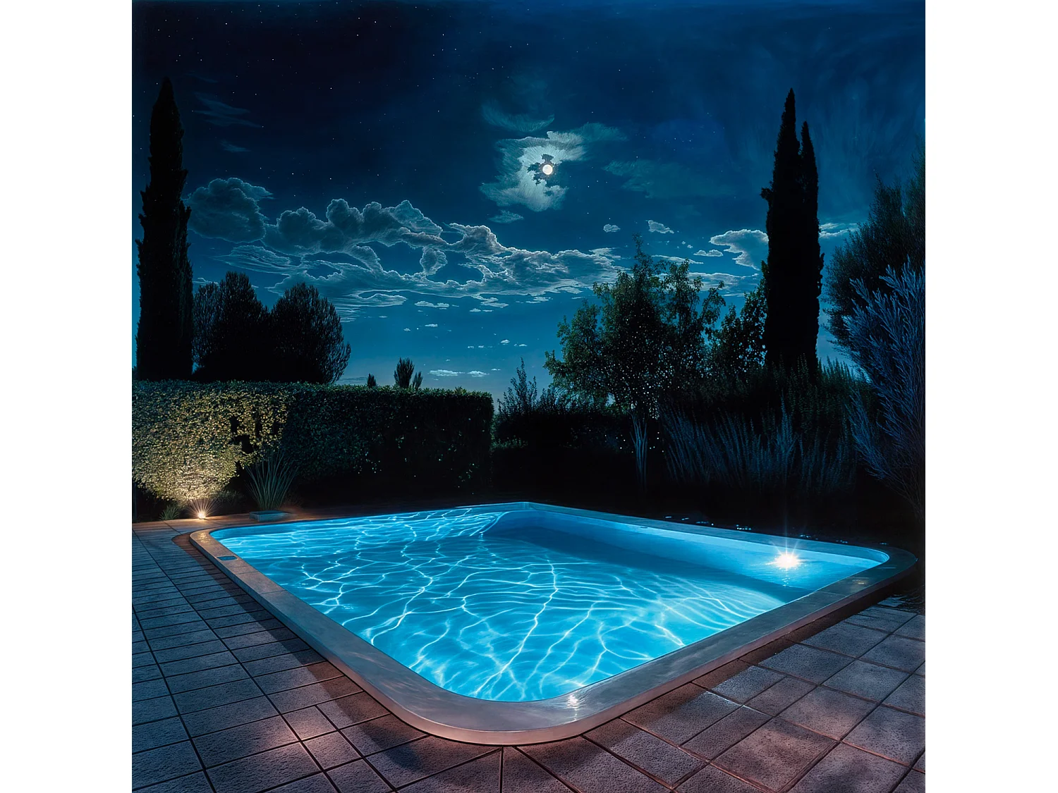 Foco Piscina Superficie LED Sumergible 12V AC/DC Acero Inoxidable IP68 35W 6000K Blanco Frío