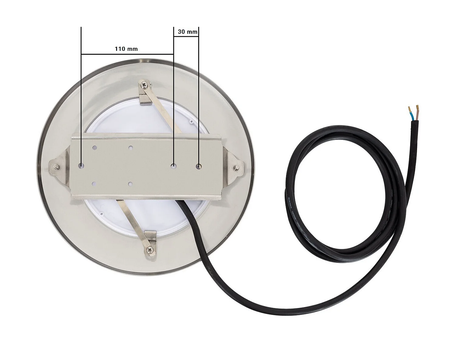 Foco Piscina Superficie LED Sumergible 12V AC/DC Acero Inoxidable IP68 35W 6000K Blanco Frío
