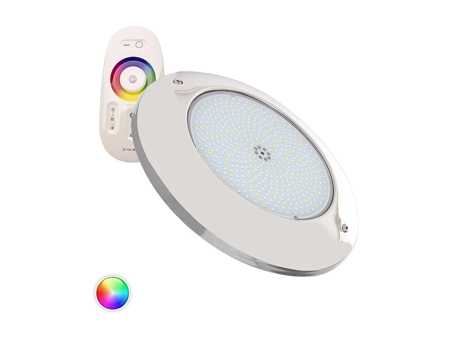 Spot LED Piscine en Saillie Inox RGBW Submersible 12V DC IP68 35W  Non RGBW