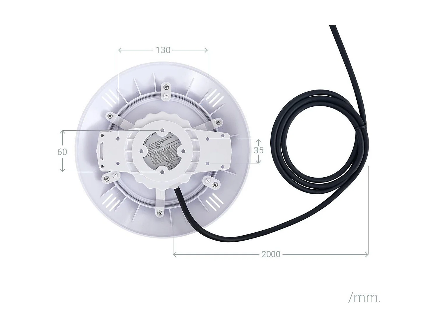 Spot LED Piscine en Saillie RGBW Submersible 12V DC IP68 20W RGBW
