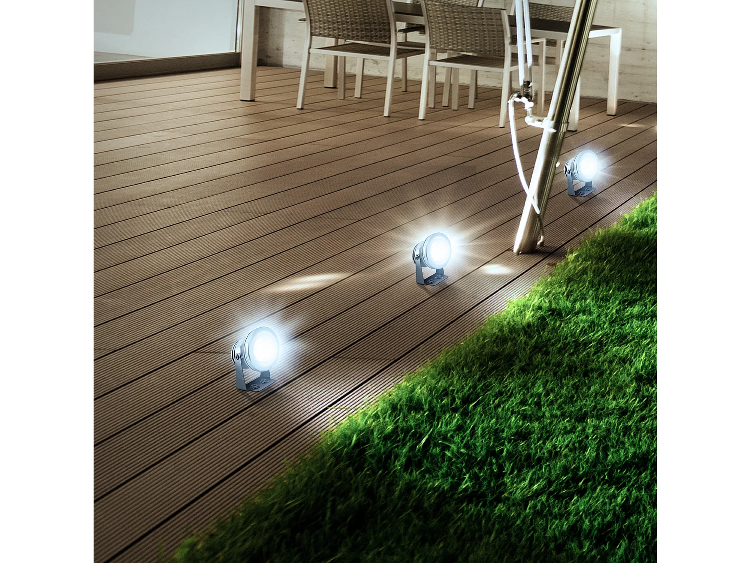 Spot LED Extérieur 7W Fixation au Sol 12V DC