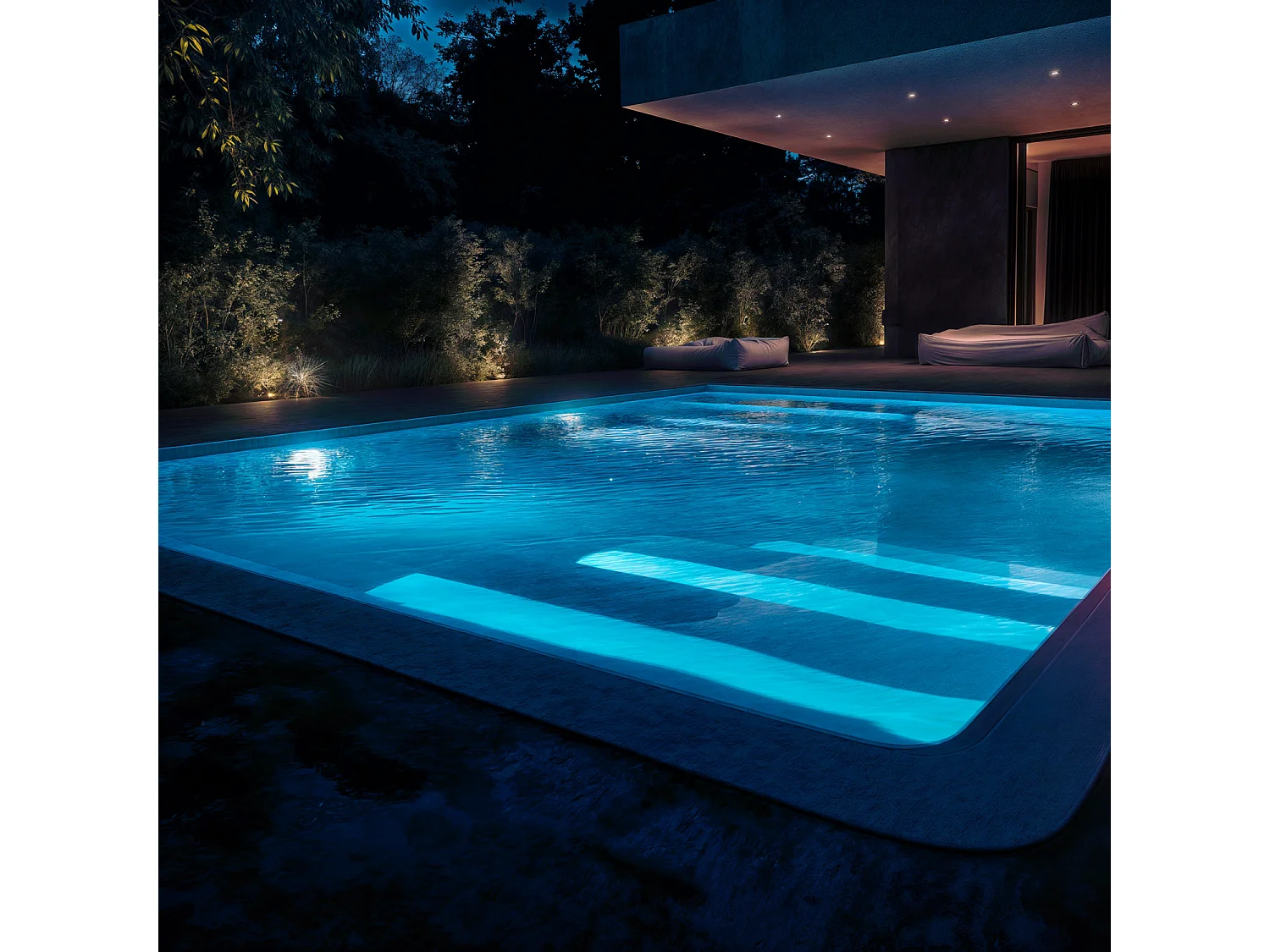 Spot LED Piscine en Saillie Submersible 12V DC IP68 35W  6000K Blanc froid