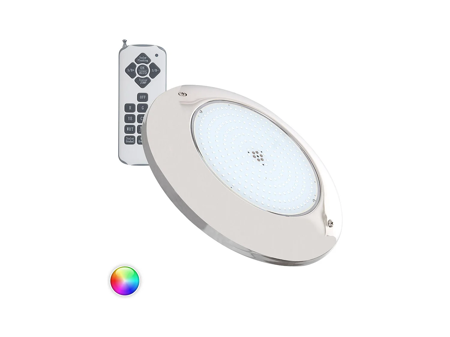 Spot LED Piscine en Saillie Inox RGB Submersible 12V AC IP68 20W  Non RGB