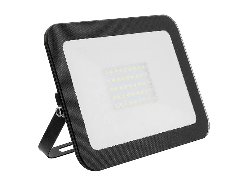Proiettore LED Slim 30W 120lm/W IP65 Vetro Nero Bianco Naturale 4000K