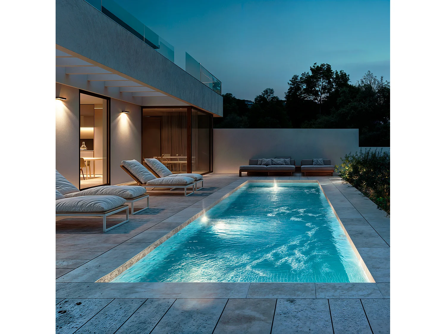 Spot LED Piscine en Saillie Inox Submersible 12V DC IP68 20W  6000K Blanc froid