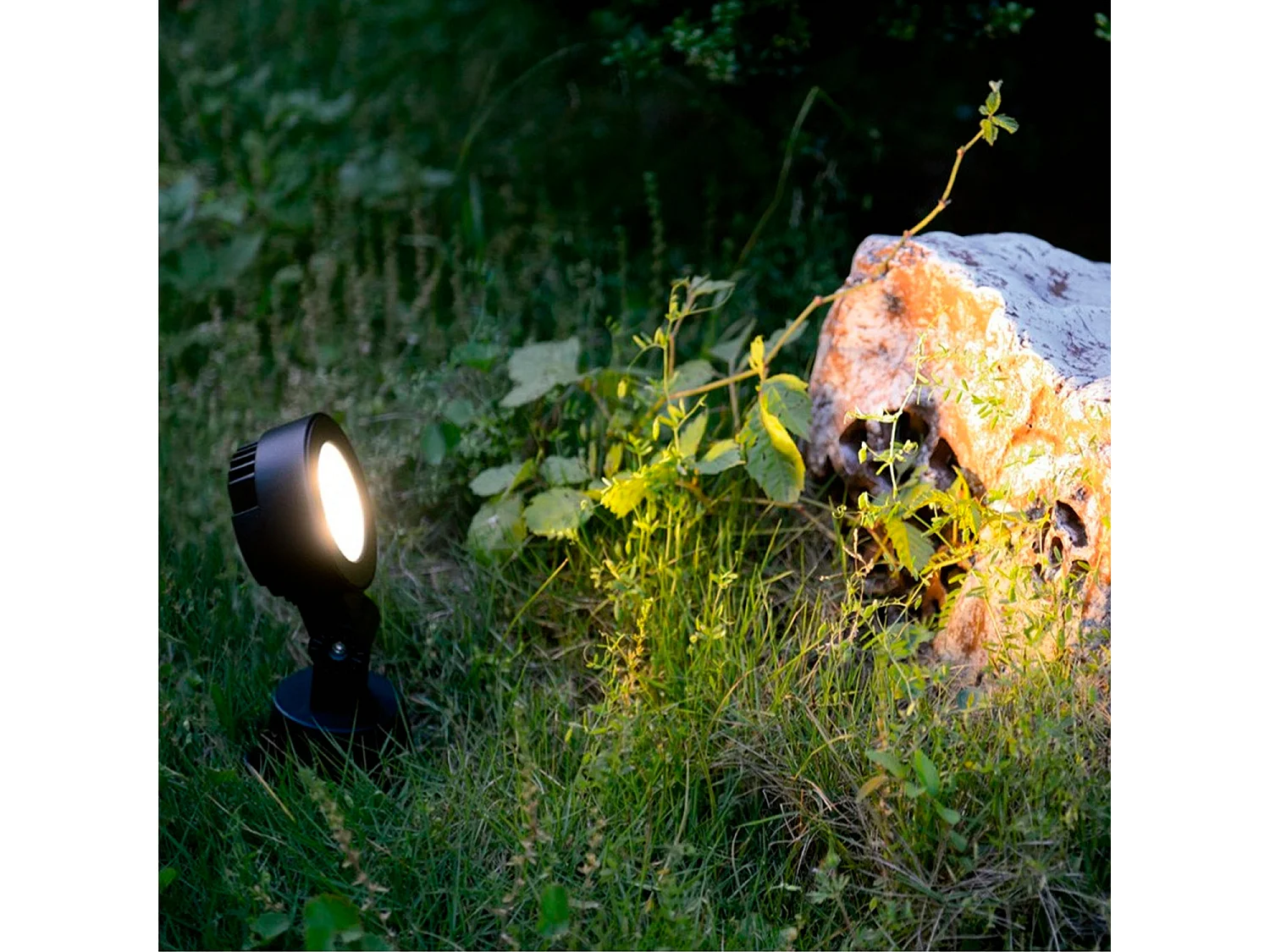 Foco Exterior LED 3W con Pincho Argo 3000K Blanco Cálido