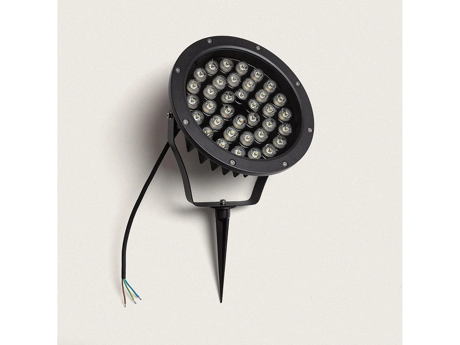 Spot Extérieur LED 36W IP67 Colmar sur Piquet 3000K Blanc chaud