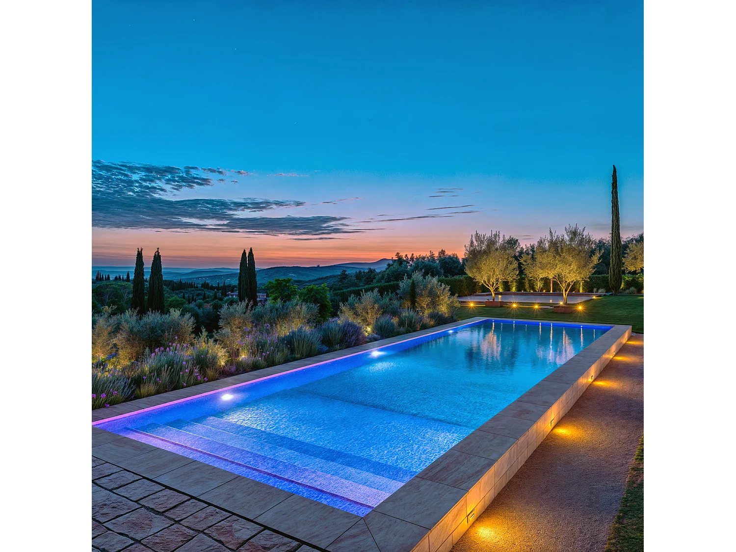 Foco Piscina Superficie LED Sumergible 3000K 12V AC/DC IP68 Acero Inoxidable 24W 3000K Blanco Cálido