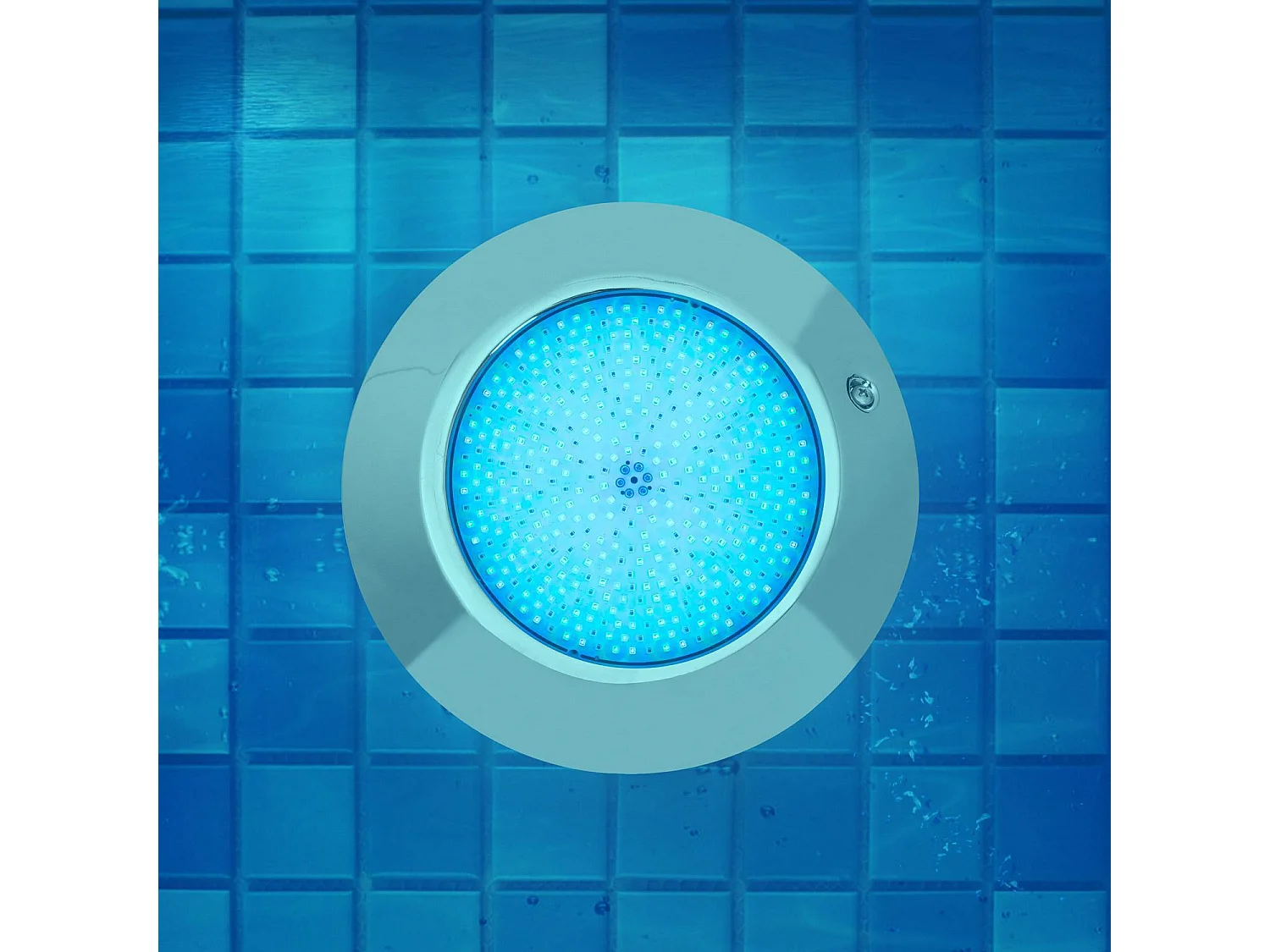 Foco Piscina Superficie LED Sumergible 3000K 12V AC/DC IP68 Acero Inoxidable 24W 3000K Blanco Cálido