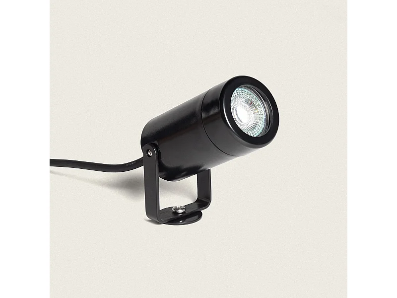 Faretto da Esterno LED con Picchetto Leaf per Lampadina GU10 Nero