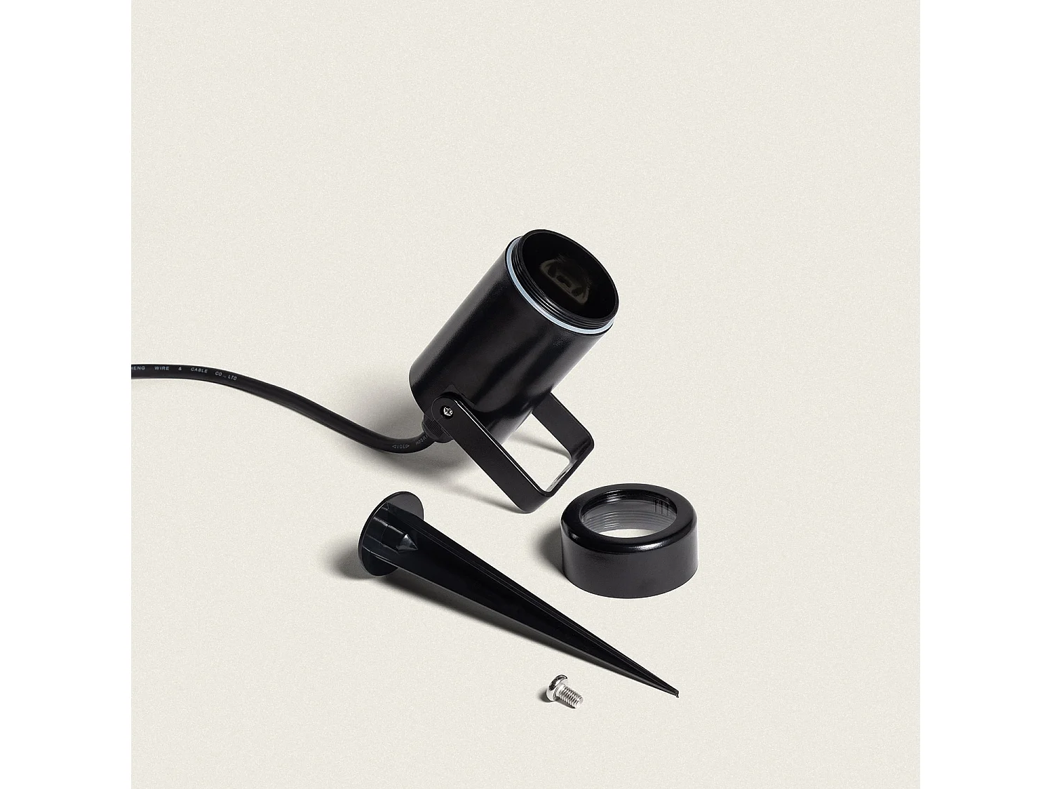 Foco Exterior LED con Pincho Leaf para Bombilla GU10 Negro