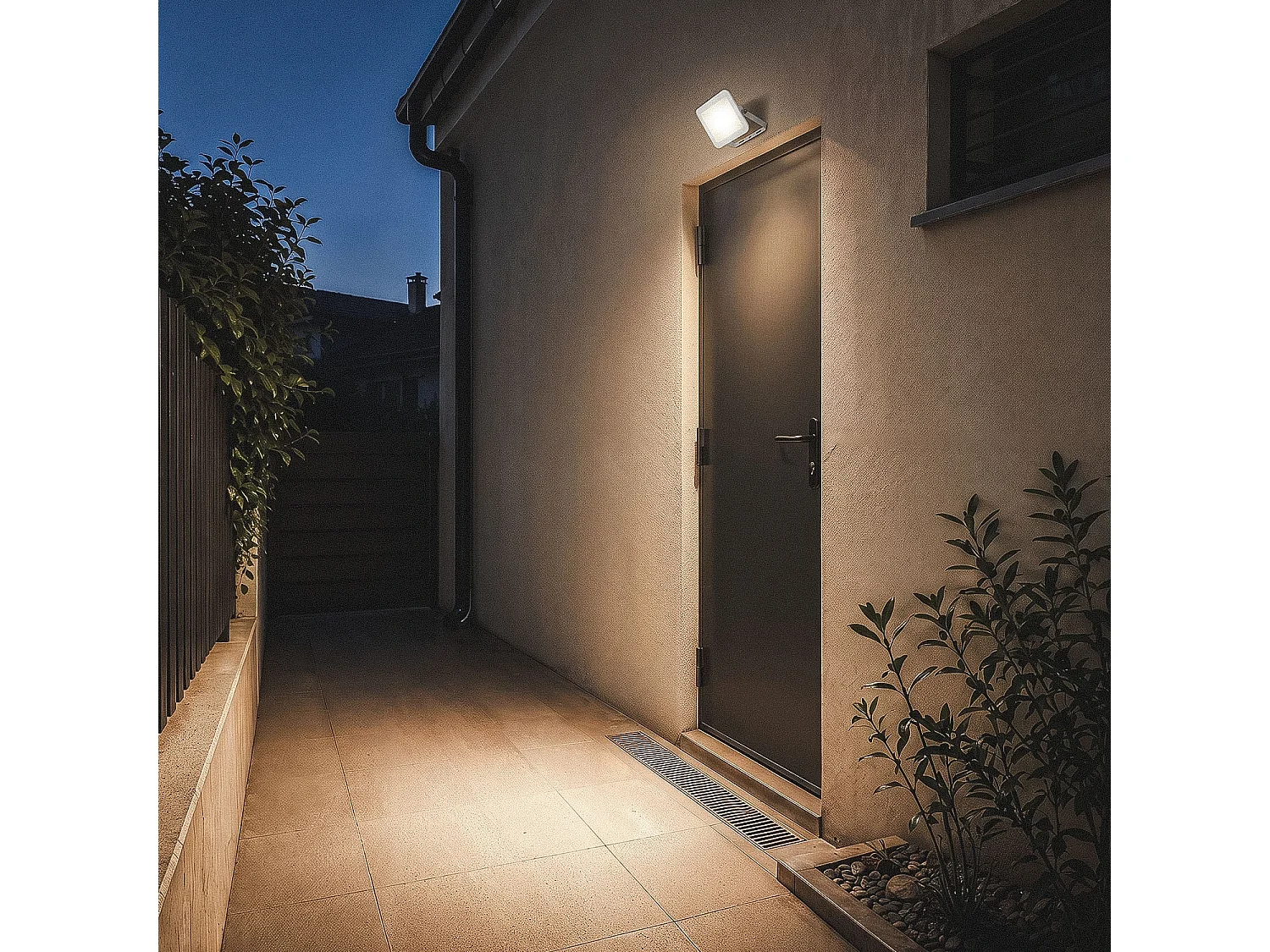 Foco Proyector LED 30W 120 lm/W IP65 Slim Cristal Blanco 3000K Blanco Cálido
