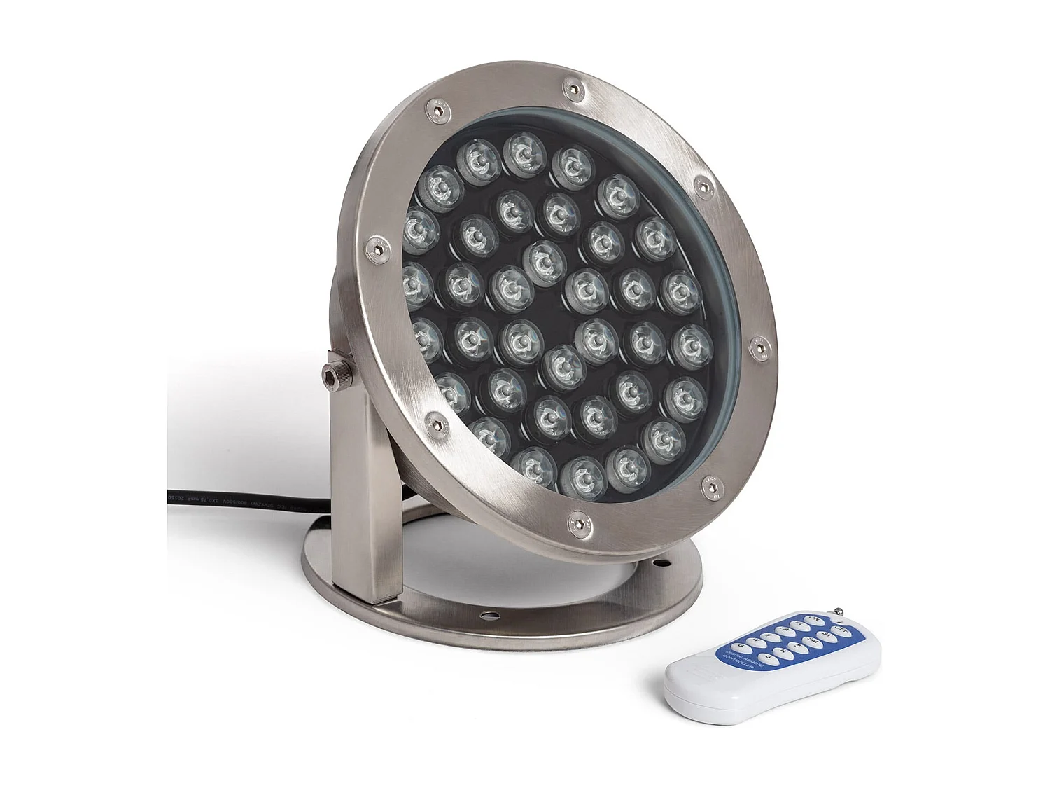 Spot LED RGB Fixation au Sol 12V 36W Submersible IP68 RGB
