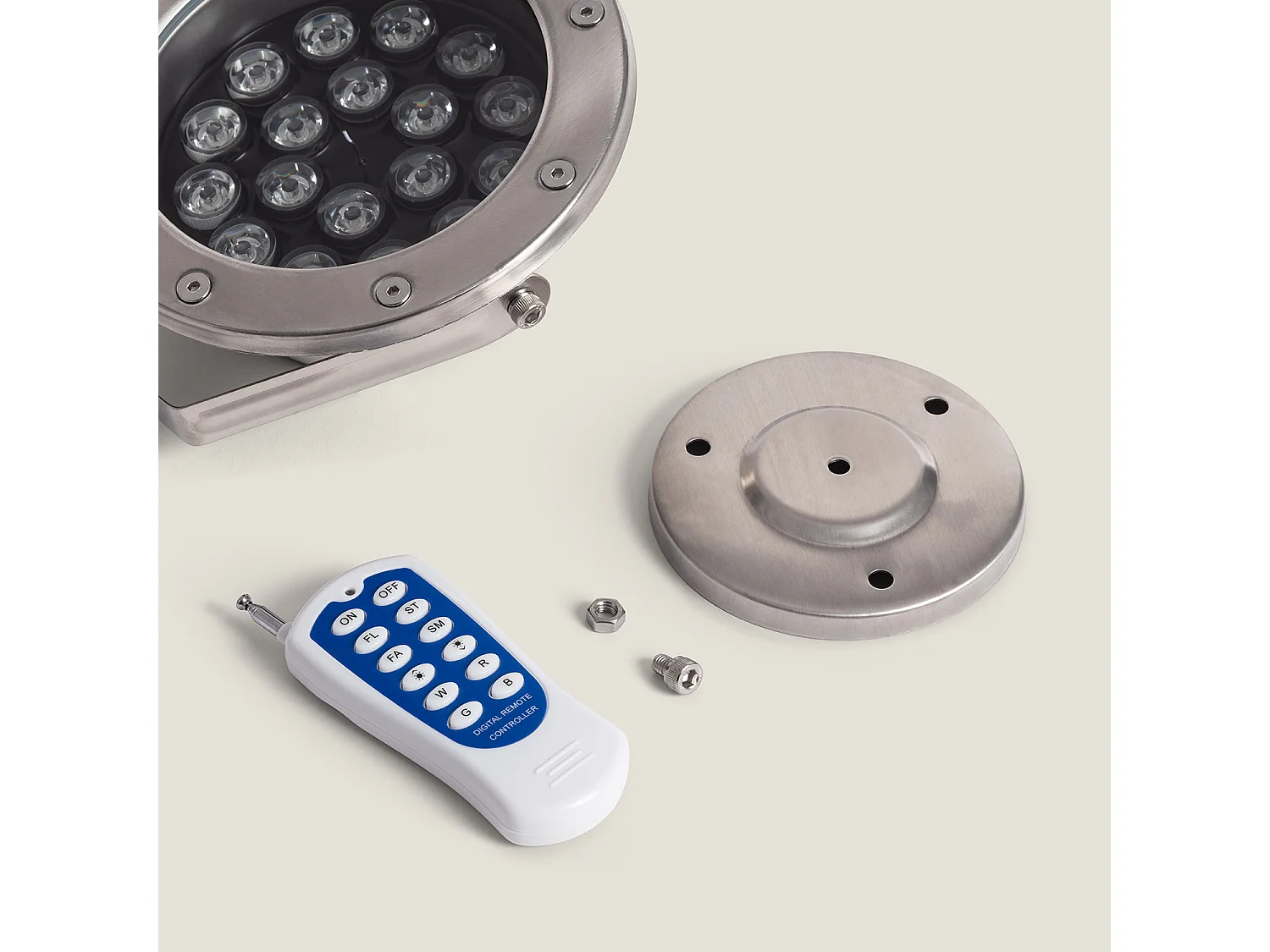 Foco Sumergible LED RGB 18W Superficie 12V DC IP68 RGB