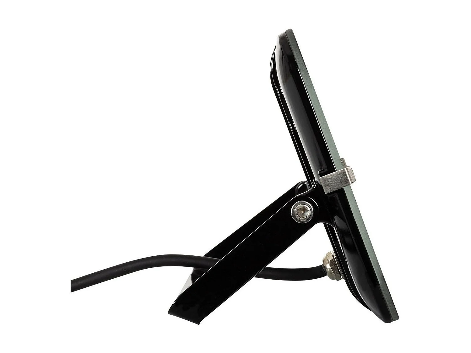 Proiettore LED Slim 50W 120lm/W IP65 Vetro Nero Bianco Caldo 3000K