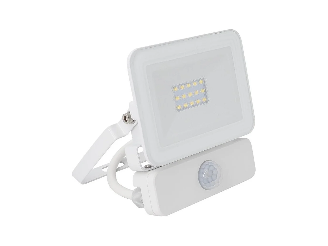 Projecteur LED Slim Crystal 120lm/W 10W IP65 avec Détecteur de Présence PIR  4500K Blanc neutre