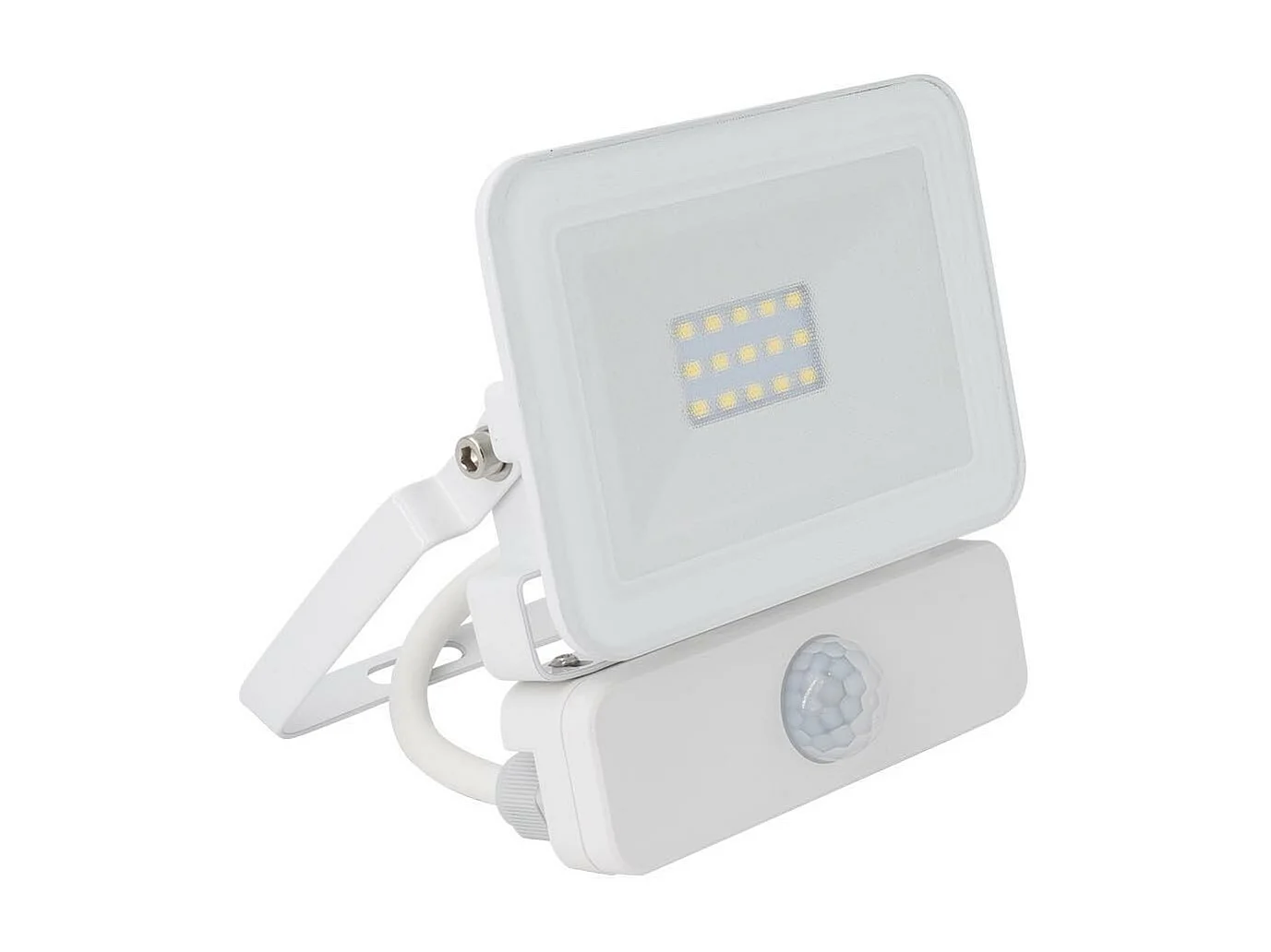 Projecteur LED Slim Crystal 120lm/W 10W IP65 avec Détecteur de Présence PIR  4500K Blanc neutre