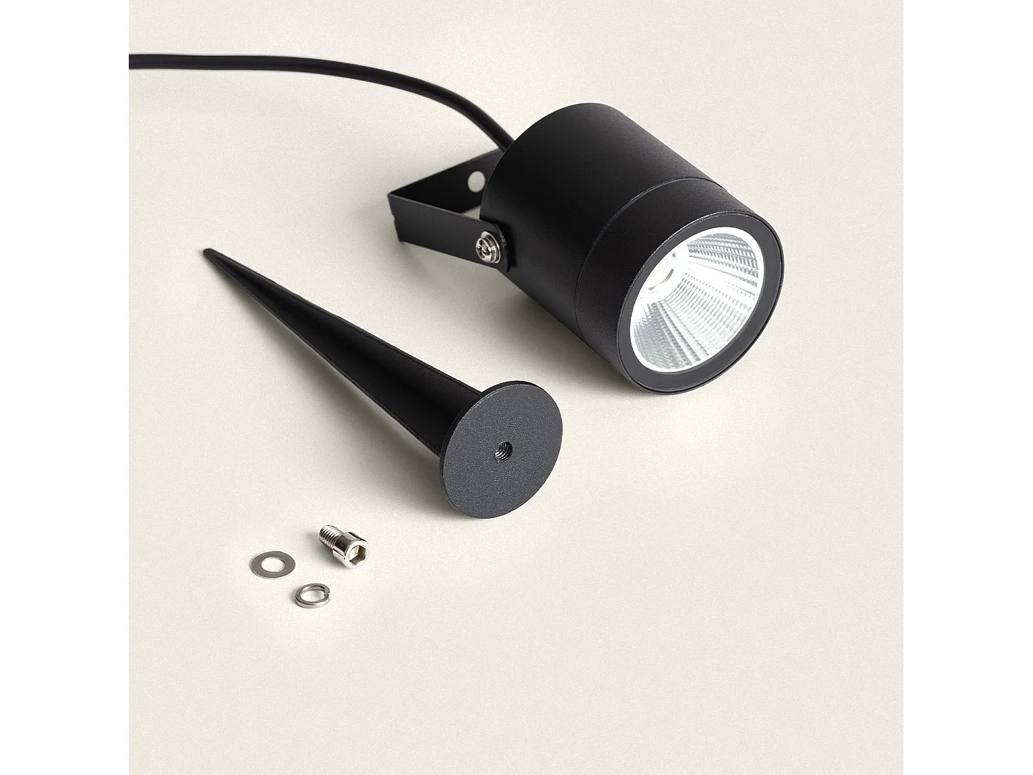 Foco Exterior LED 3W con Pincho Fern EasyFit 12V Negro