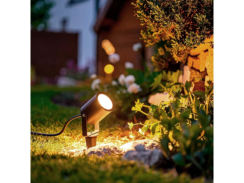 Spot Extérieur LED 3W sur Piquet Fern EasyFit 12V Noir