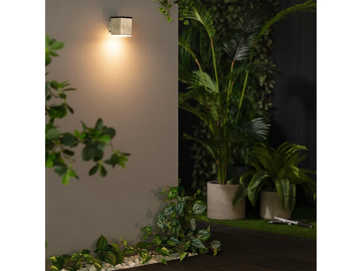 Applique da Parete Per Esterni LED Solare Acciaio Inossidabile Jafaro 3000K Bianco Caldo