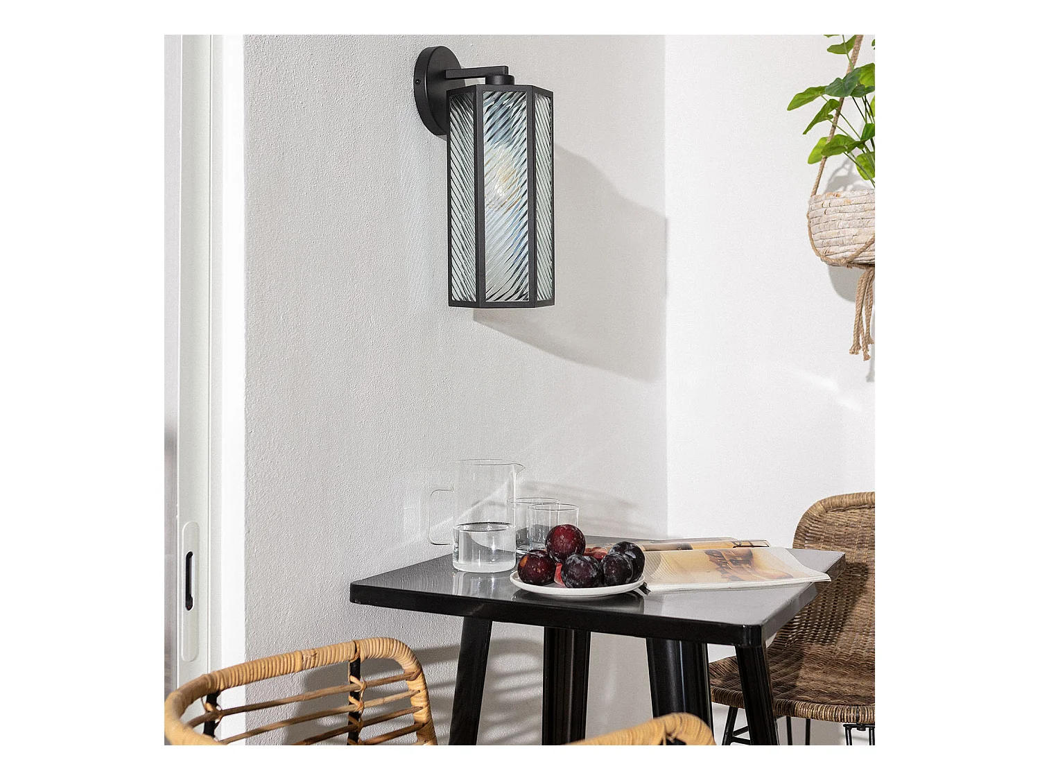 Lampe Murale Verre Hadley Noir