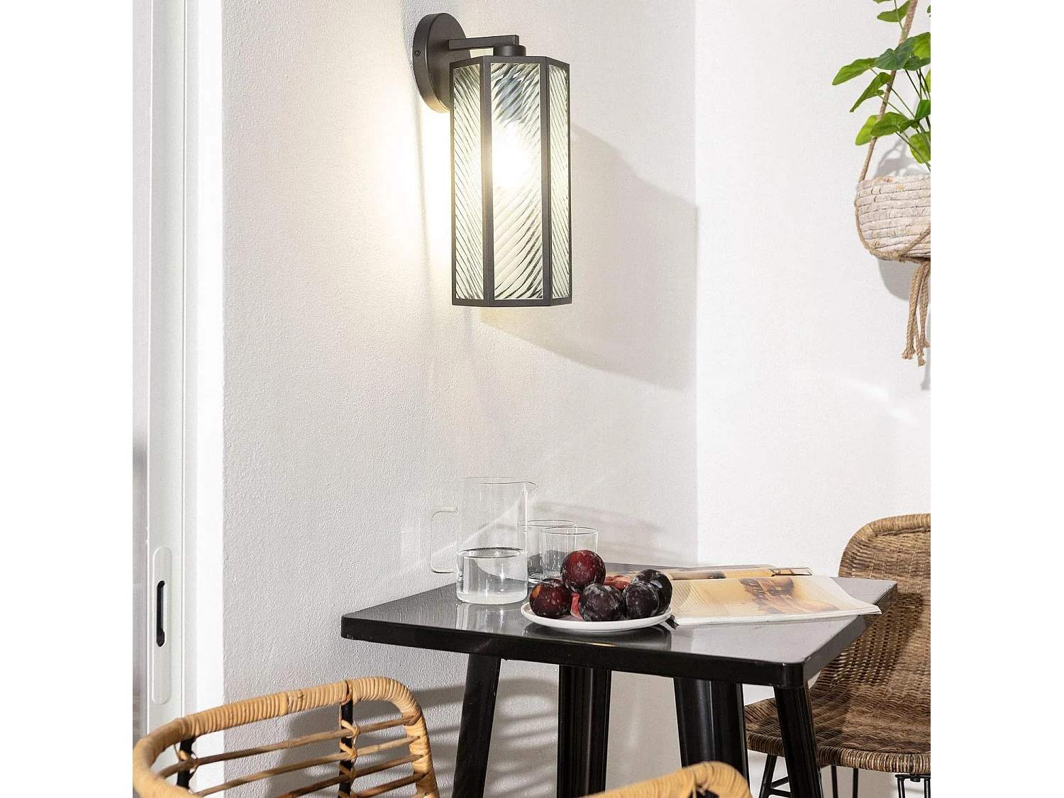 Lampe Murale Verre Hadley Noir