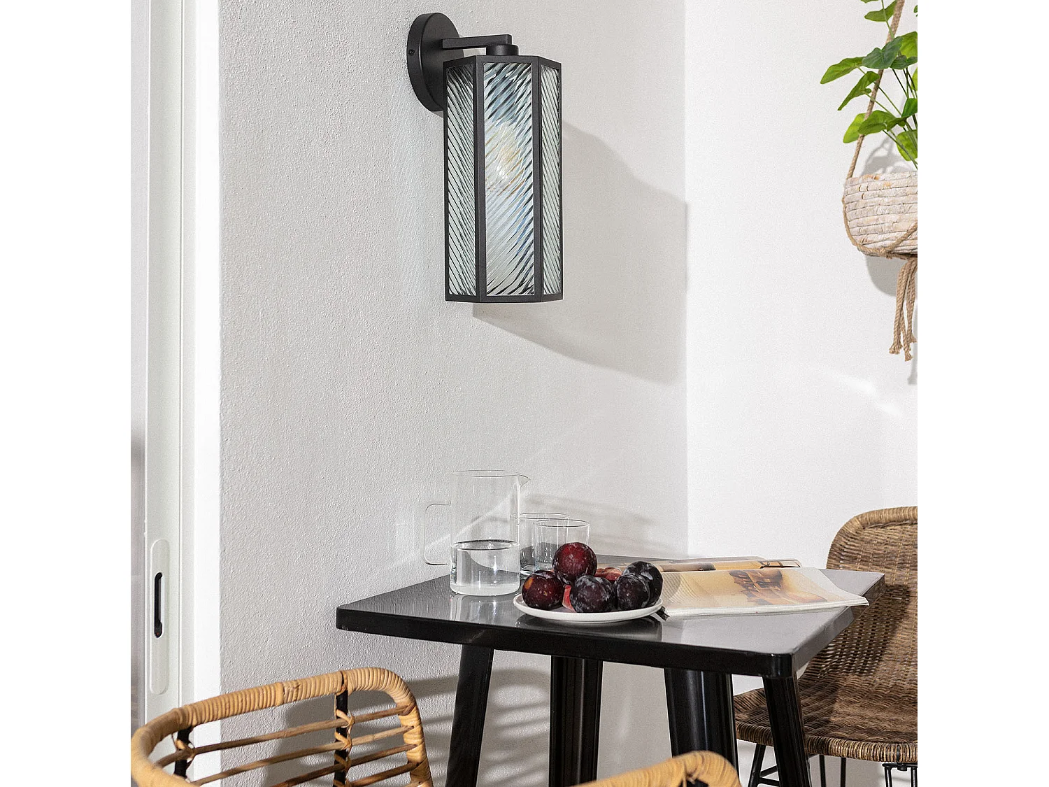 Lampe Murale Verre Hadley Noir
