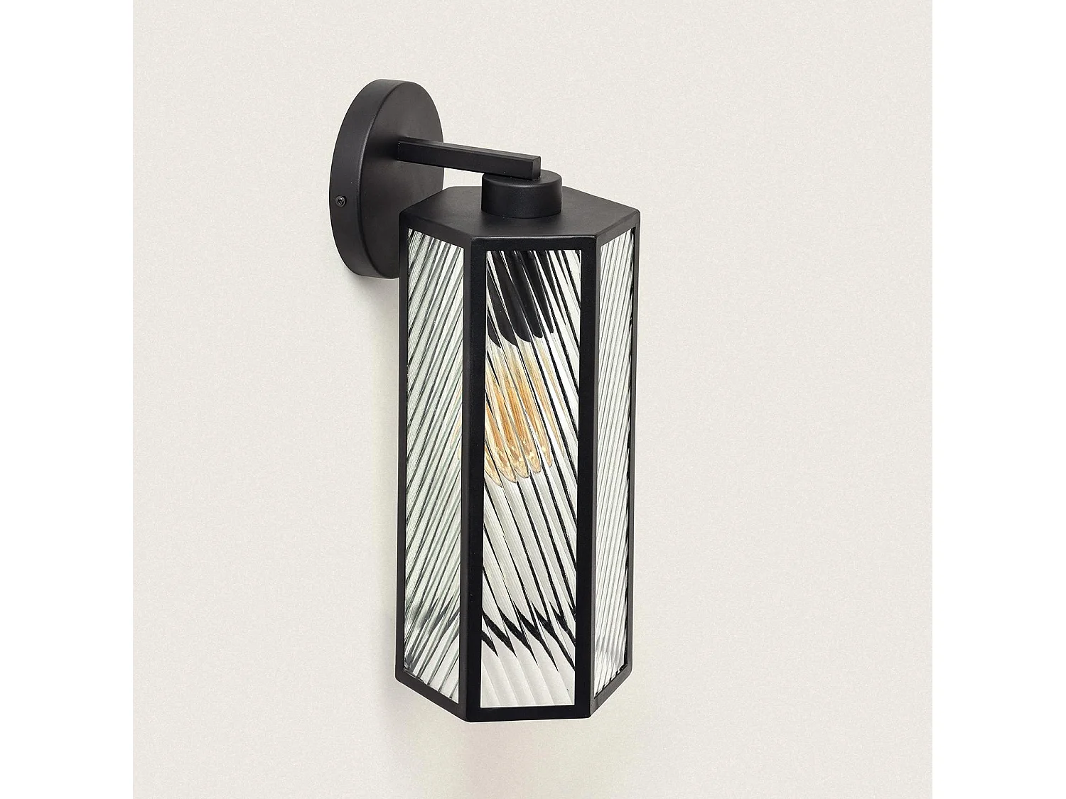 Lampe Murale Verre Hadley Noir