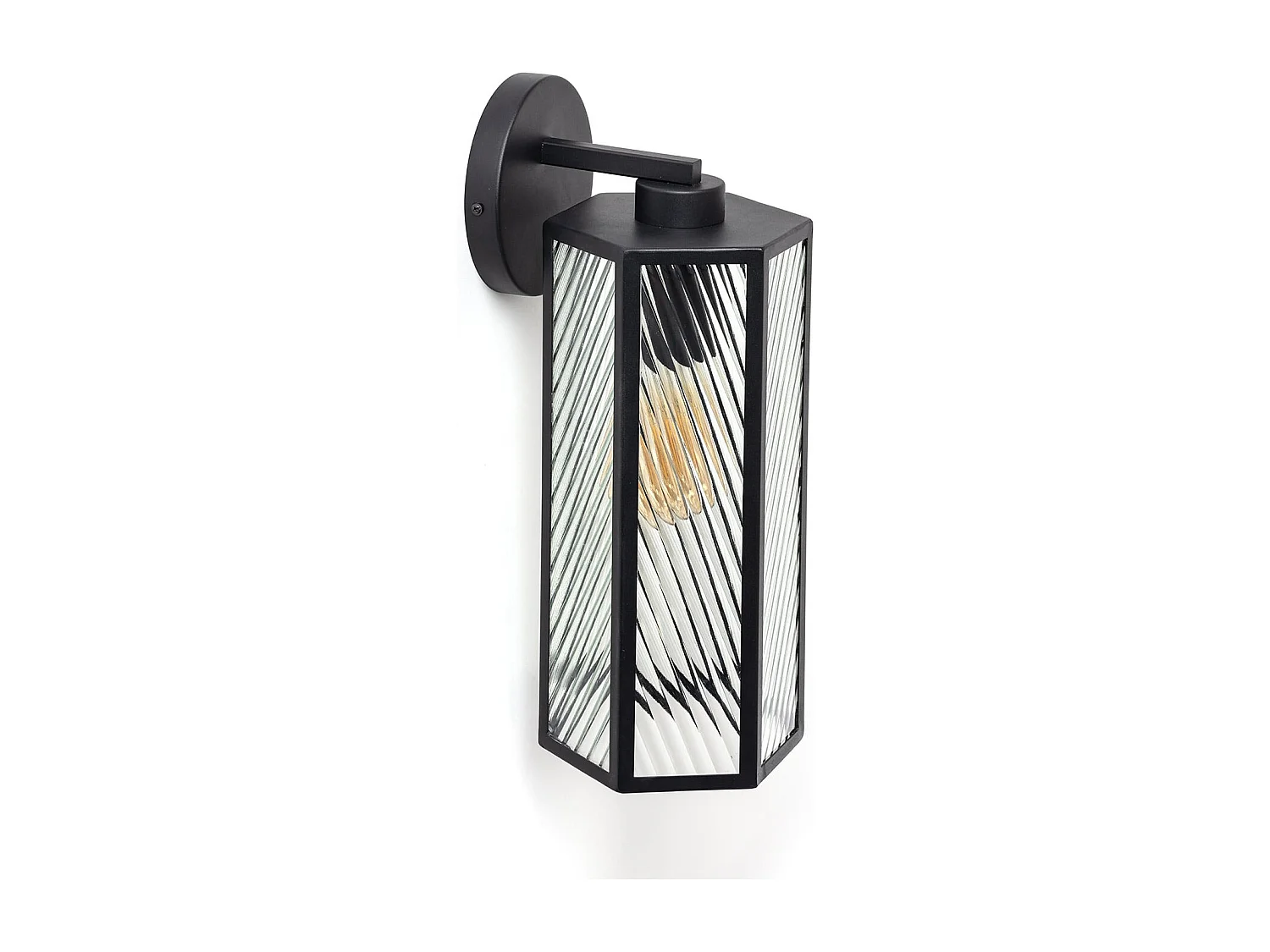 Lámpara de Pared Cristal Hadley Negro