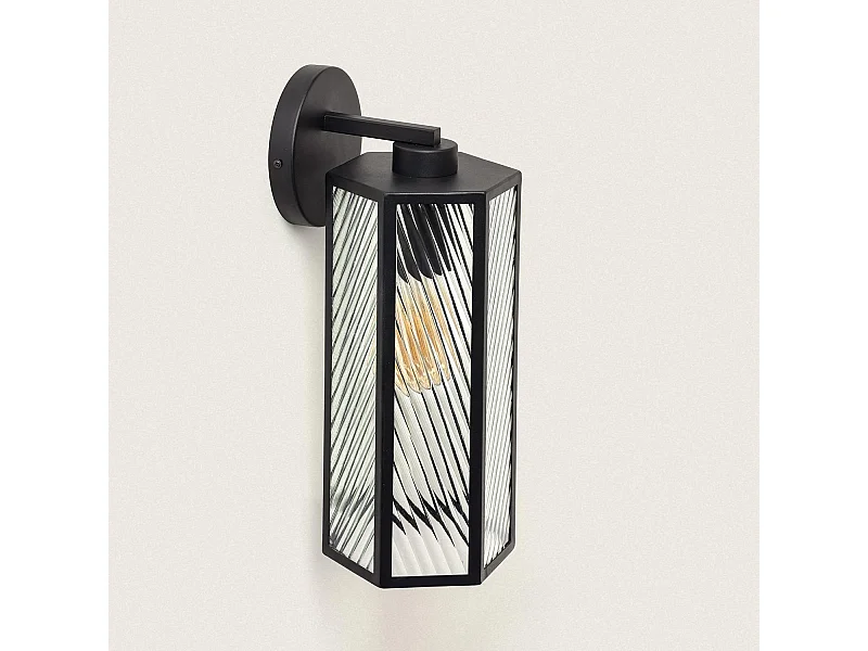Lampe Murale Verre Hadley Noir