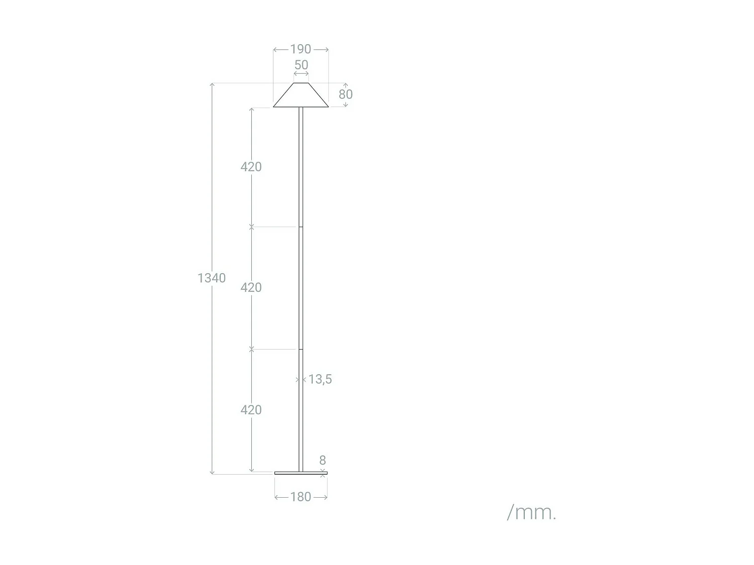 Lámpara de Pie LED Portátil para Exterior con Batería USB Recargable Kivuli Negro