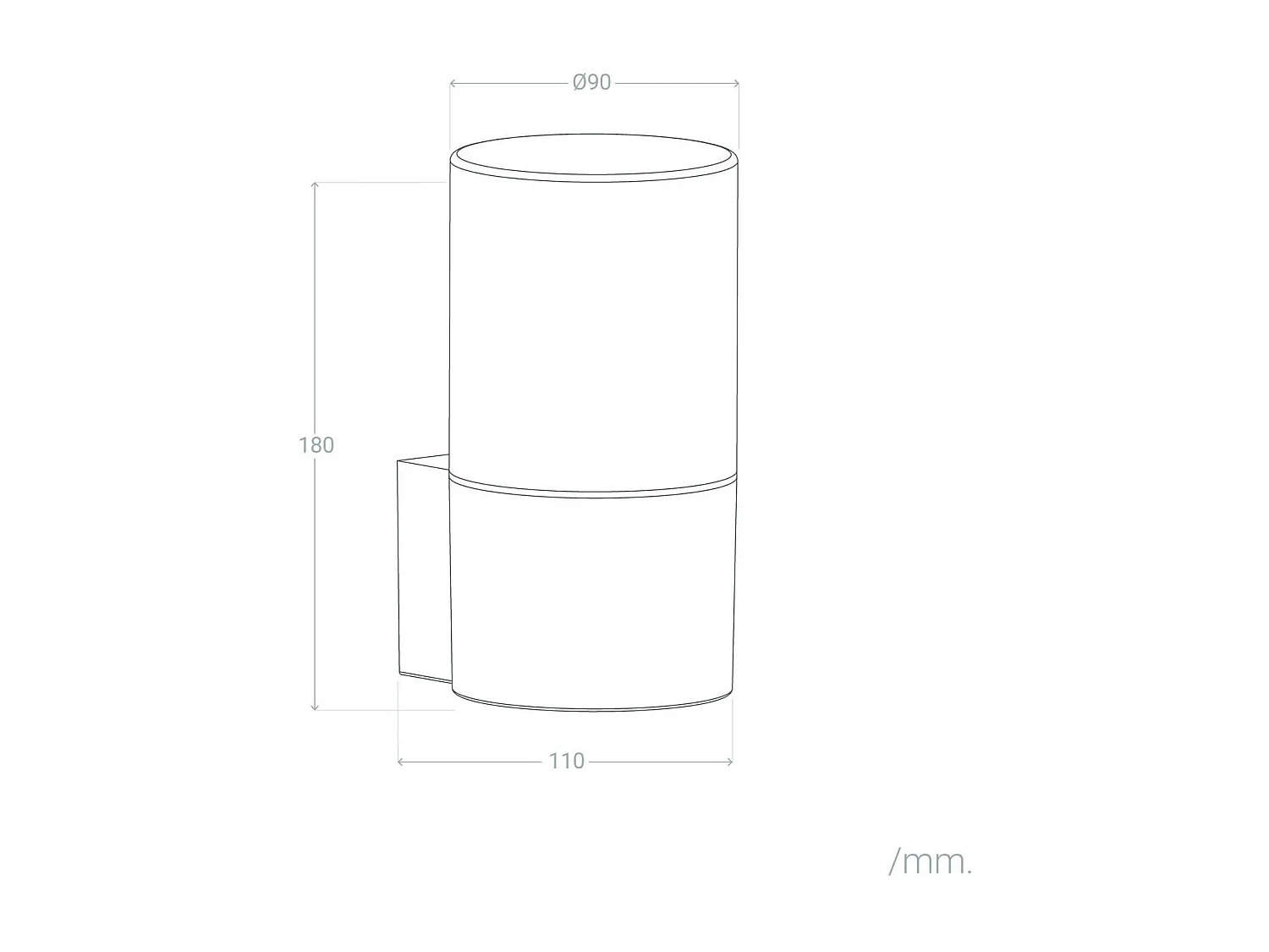 Aplique de Pared Exterior Aluminio Solok Negro Mate