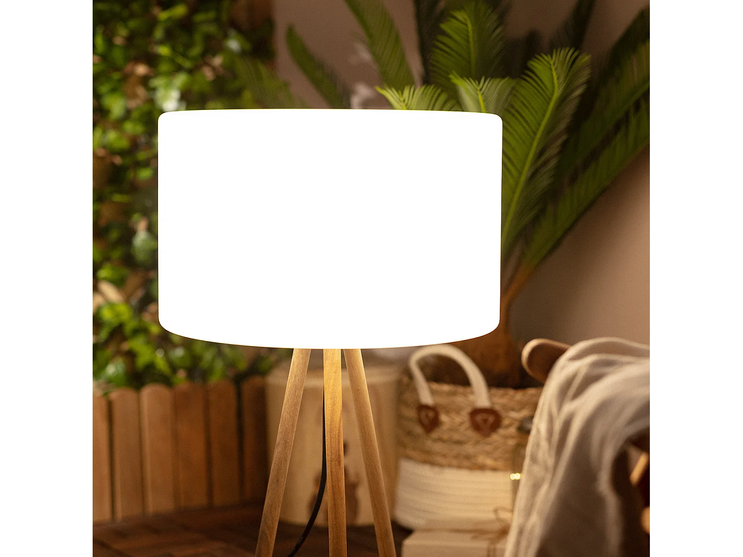 Lampe à Poser Extérieure Makaik Blanc