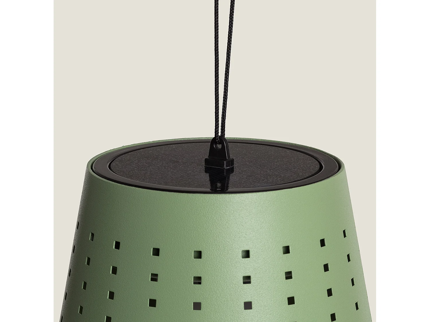 Lámpara Colgante Solar Exterior LED 3W Banate Verde Celadón