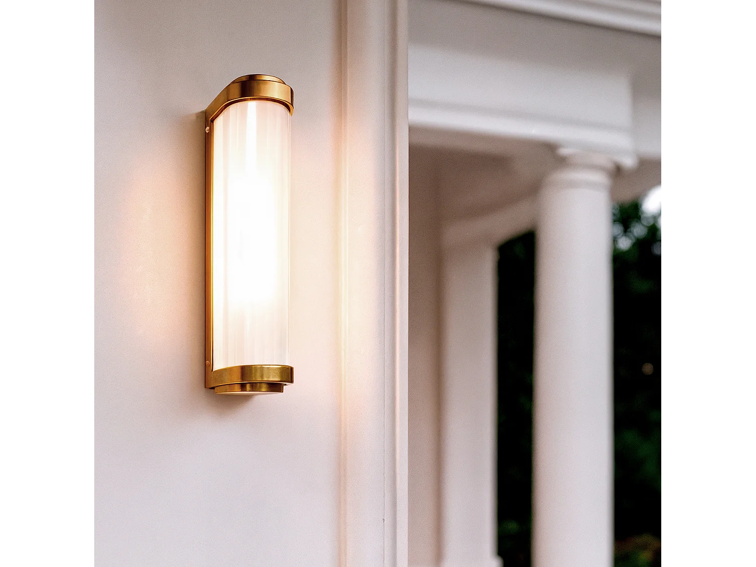 Applique Murale Extérieure Verre Peridot  Doré