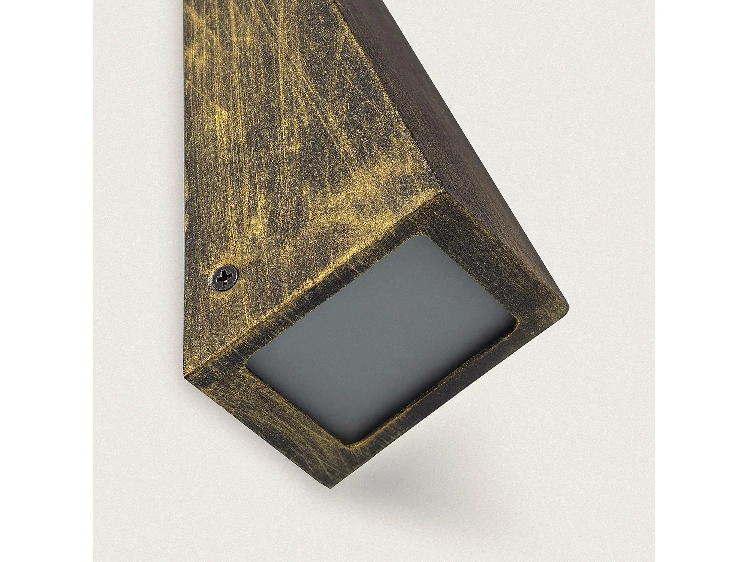 Applique Extérieur Métal et Verre Ruzafa  Noir- Doré