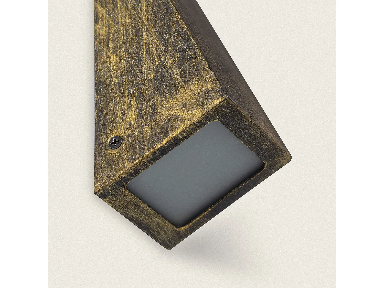 Applique Extérieur Métal et Verre Ruzafa  Noir- Doré