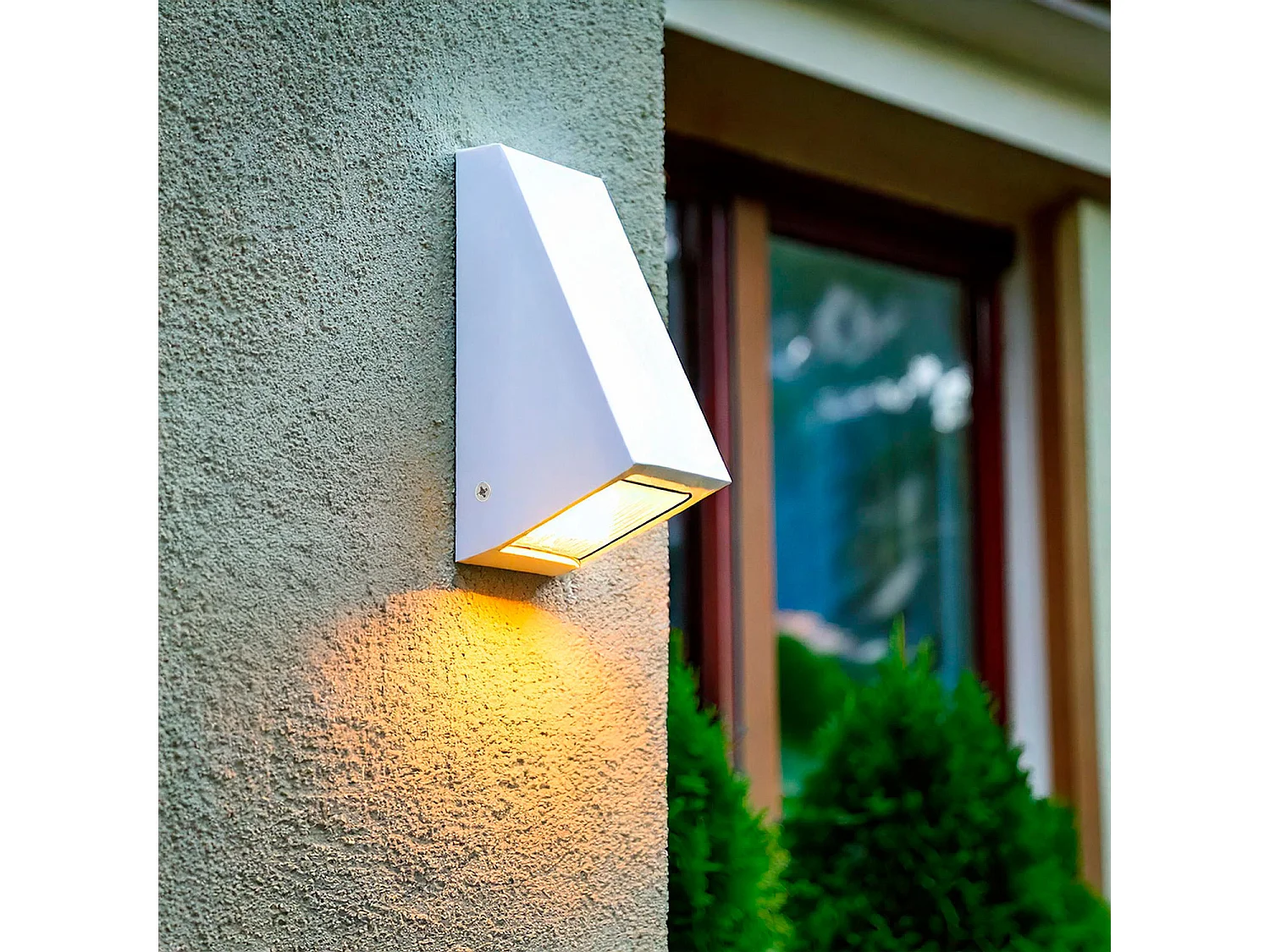 Applique Extérieur Métal et Verre Ruzafa  Blanc