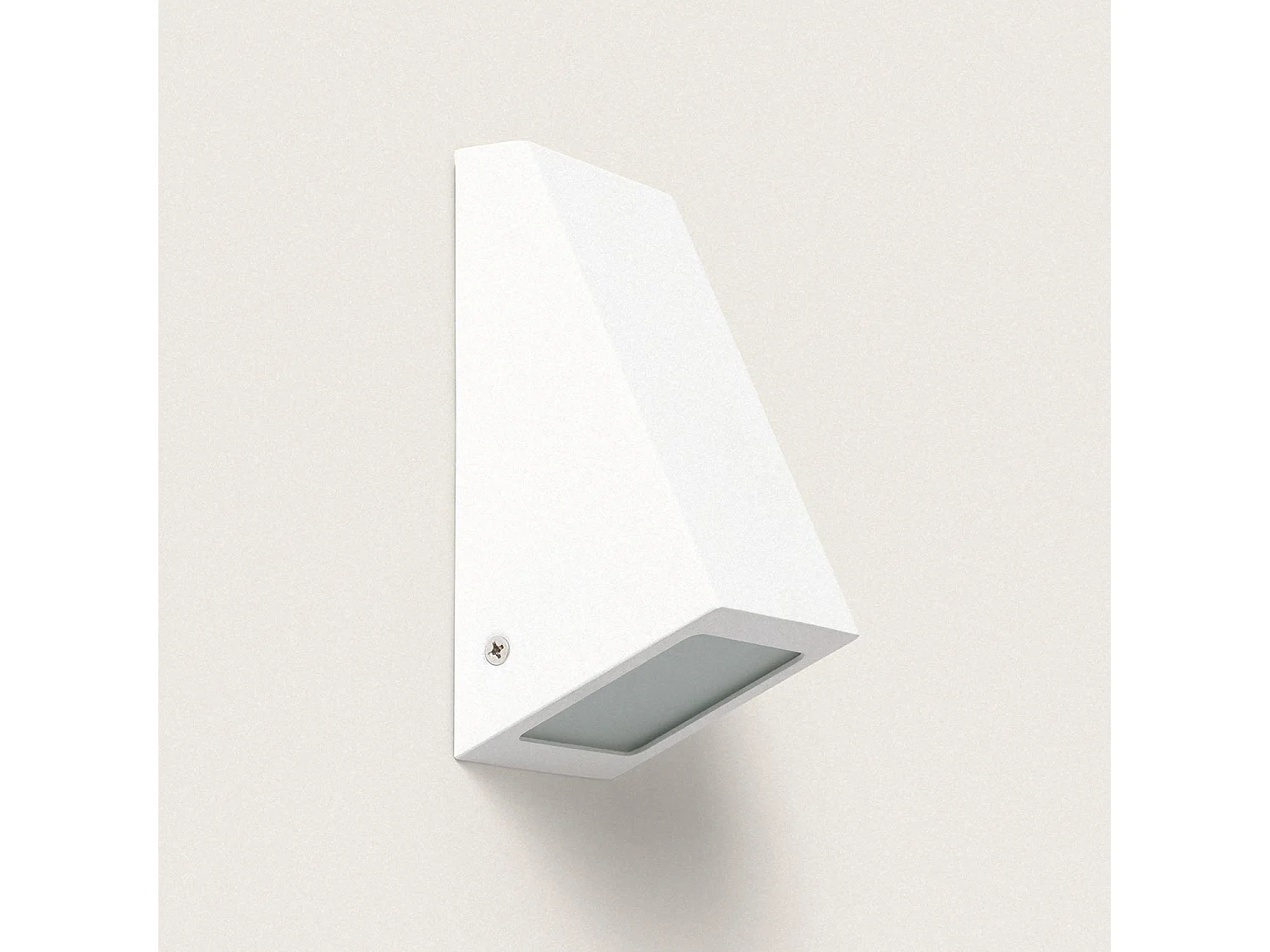 Aplique de Pared Exterior Metal y Cristal Ruzafa Blanco
